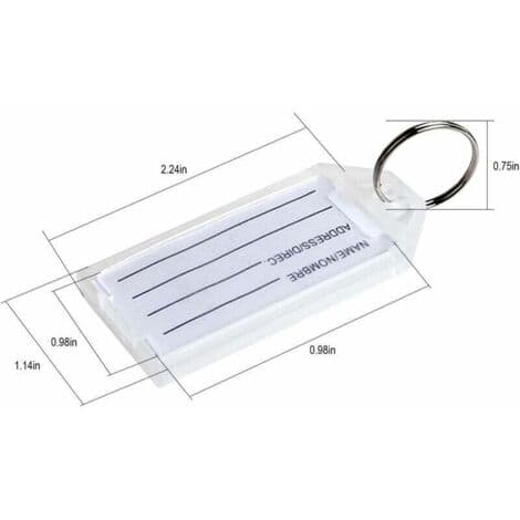 40 stk. nøglebrikker, farvede nøgleringe, plastiknøglebrikker med splitring, assorterede farver (DB)