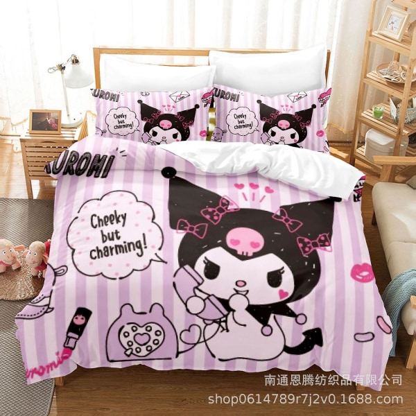 Kuromi Cartoon 3d Printed Bedding Set Duvet Cover Quilt Cover Pillowcase Kids Gift#9 Db