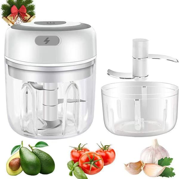 Mini elektrisk matkutter - 23W - 250ml - Hvit (DB)