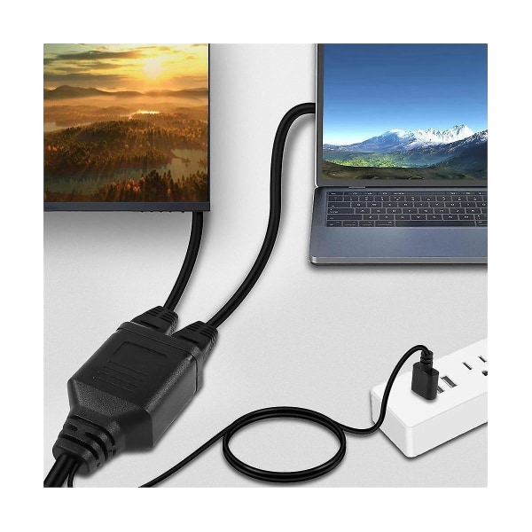 Kvinde 1 Til 2 Adapter Kabel Netværk Hundred Megabit Netværk Sharer Rj45 Multi-funktionel 1 Til 2 Net