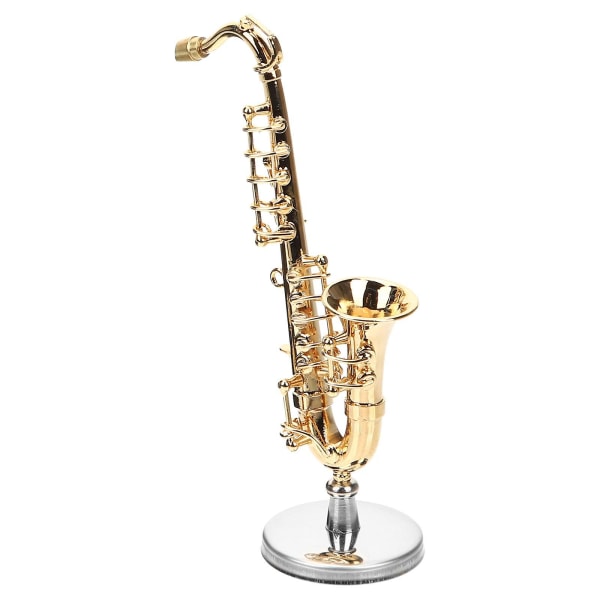 1 Sæt Kobber Miniature Saxofon Mini Musikinstrument Model Mini Sax Model Med Opbevaringsboks