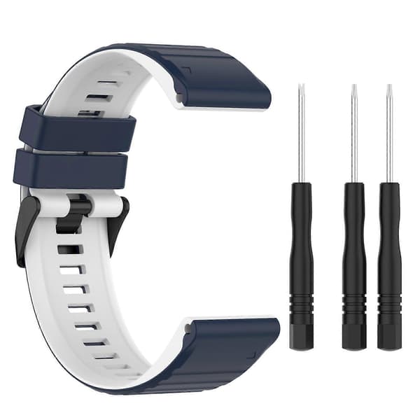 Silikone Urrem Til Garmin Fenix 3 HR [DB] Black White