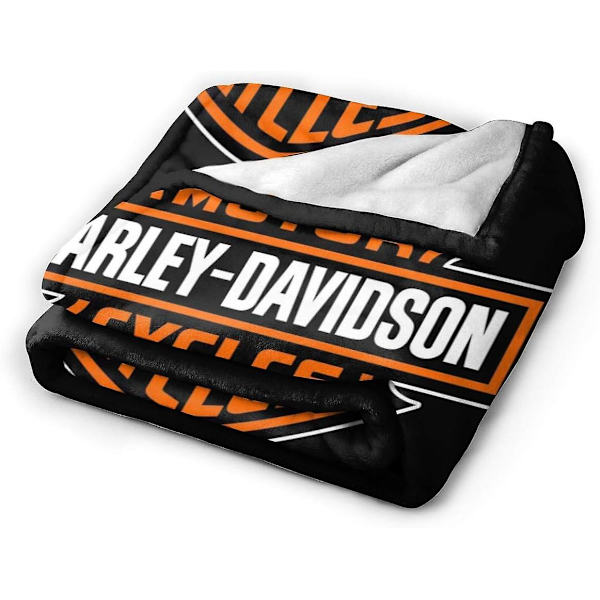 Harley Davidson Skull Täcket är tillverkat av flanell av superkvalitet, det är mycket mjukt quilt (150*200){DB} 60x50in 150x125cm