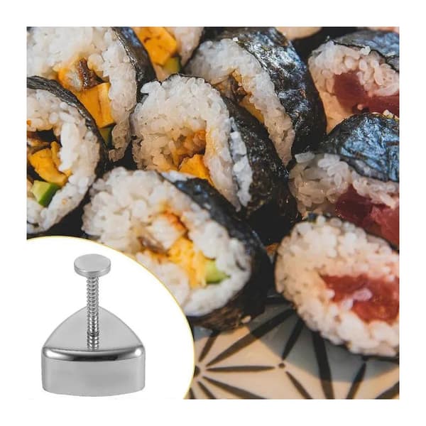 Triangulär onigiri-form i rostfritt stål för att göra dina egna onigiri-risbollar. Perfekt verktyg för att göra... (DB)