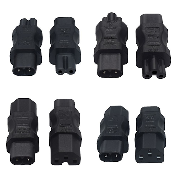 Letvægts Han-Hun Adapter C7 til C8 Lige Adapter C8 til C13/C8 til C15 db C8 to C7