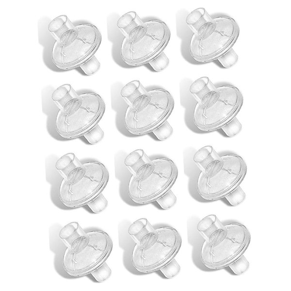 Viralt in-line utloppsfilter kompatibelt med CPAP/BiPAP-maskin, 12-pack