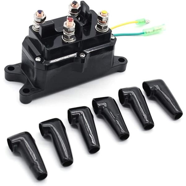 ATV Elektrisk Vinsch Relä Elektrisk Vinsch Kit Elektromagnetisk Relä (Svart)