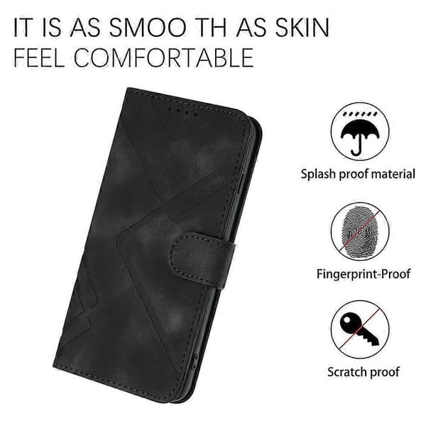 Linjemønster PU-deksel for Infinix Note 40 4G [DB] Black