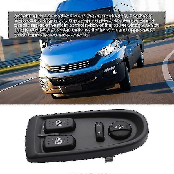 Vindusheis-knappkontroll, elektrisk vindukontakt egnet for Iveco Daily 2006-2011 5801304491 [DB]