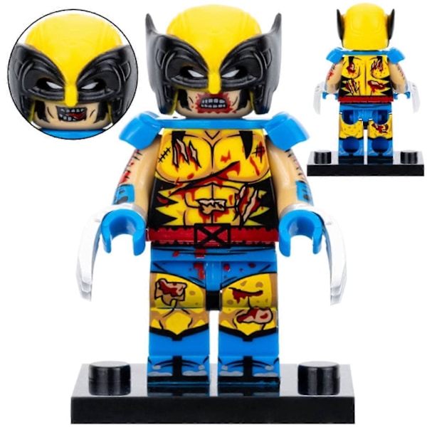 Deadpool X Wolverine Multiverse Variants Minifigurset 2 med Vapen med Tillbehör {Db}