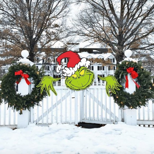 3st Grinchs Fence Peeker,grinchmas Decor For Tree,grinchs Tree Topper For Whoville Juldekorationer