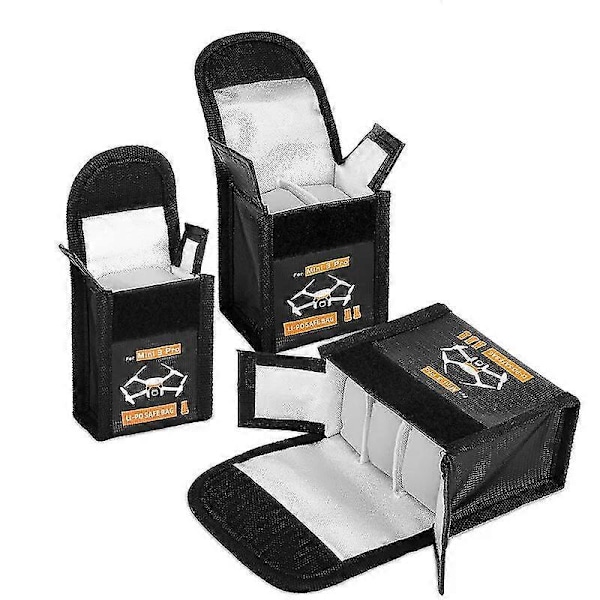Til DJI Mini 3 Pro Mini 4 Pro Drone LiPo Batteri Sikkerhedstaske Eksplosionssikker Beskyttelsestaske Batteriopbevaringskasse Drone Tilbehør Fjernbetjening [db] 1 PCS