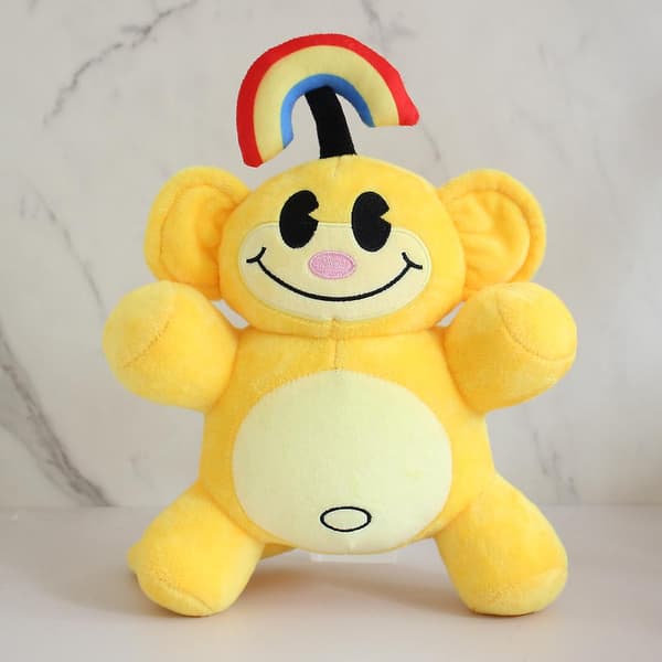Regnbue Monkey Plysj Dyr Leke Gave Til Barn db Yellow