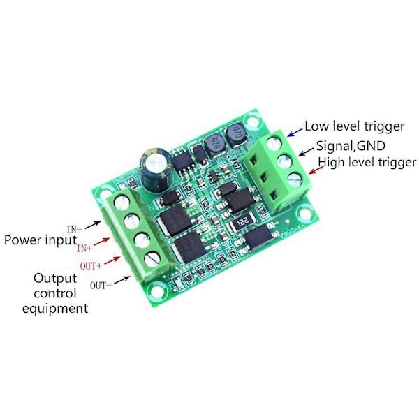 DC 4V-60V Høyeffekt 400W MOS Rør Mosfet Trigger Drivmodul Høy / Lav Nivå [DB]