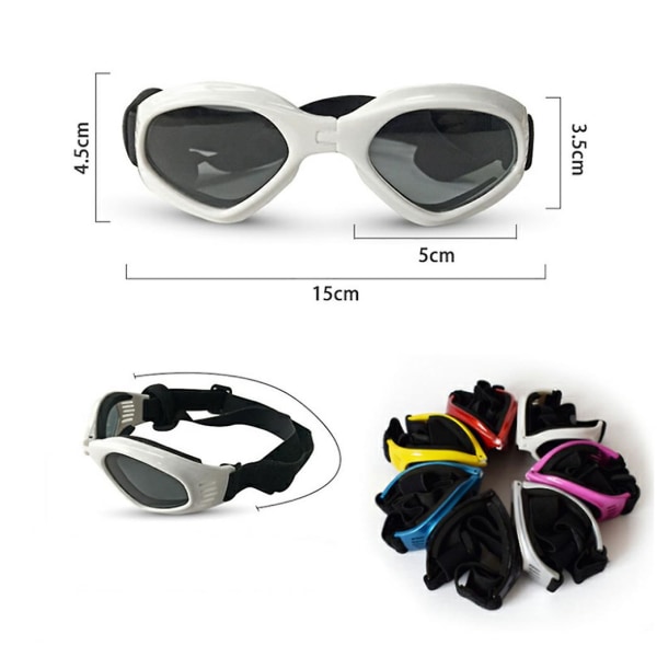 Hundesolbriller, justerbar strop til UV-solbriller, vandtæt beskyttelse
