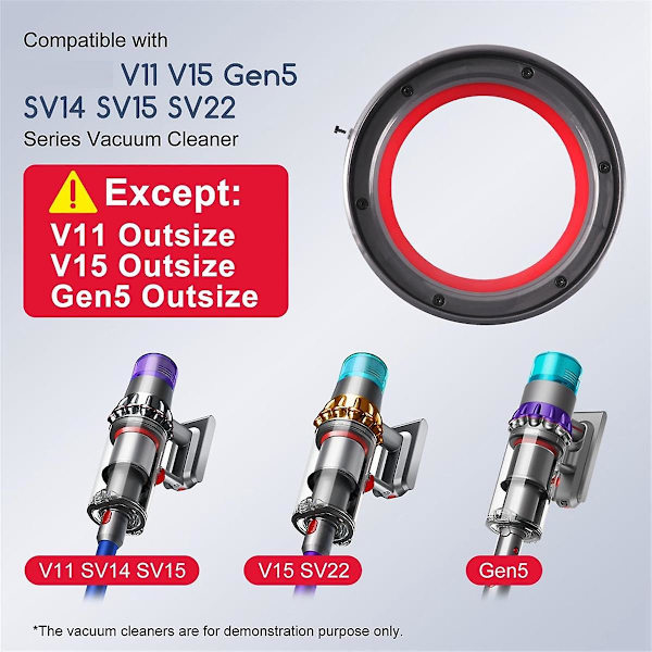 Pölynkeräysastian tiivistysrengas V11 V15 Gen5 SV14 SV15 SV22 imurille, korvaavat osat Db:llä Red