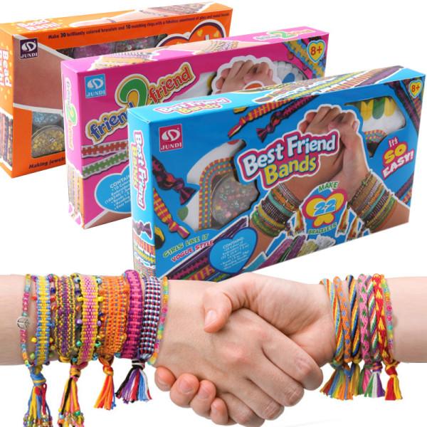 Gjør-det-selv perler flettet armbånd for barn, håndtau, pedagogisk leke for kvinner for å lage perler [DB] pink