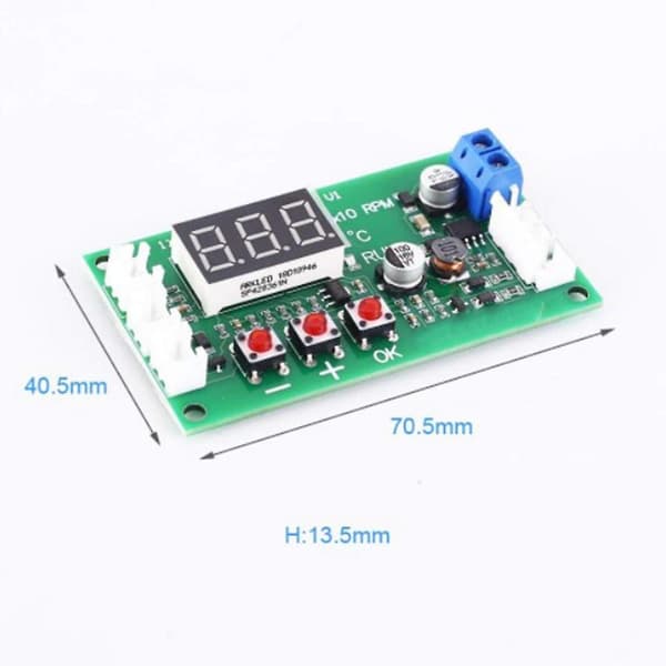 2x DC 12V 24V 48V 5A 2 3 4-trådig PWM-motorfläktvarvtalsregulator Styrenhet Temperaturkontroll Stöd DB