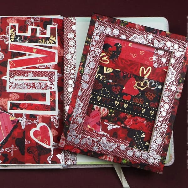 Valentinsdag Washi Tape Papirtape til dekoration 9 ruller DIY håndværkssæt[DB]