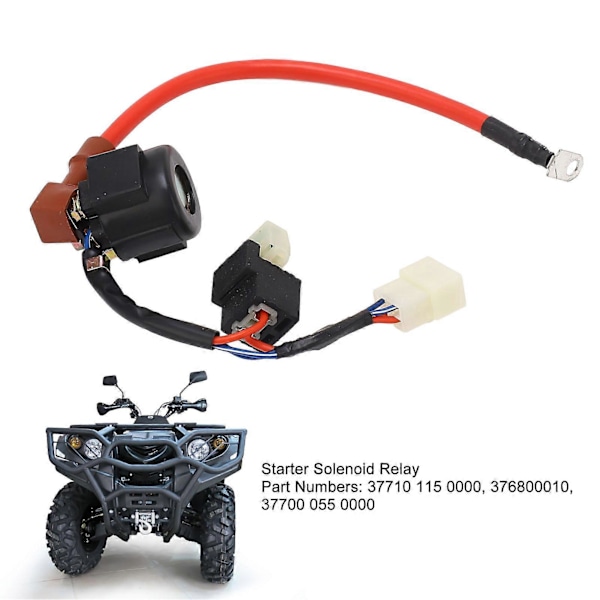 Starter Solenoid Relæ 37700 055 0000 Solenoid Ventil Relæ Erstatning for Hisun 400 500 700 800CC [Db]