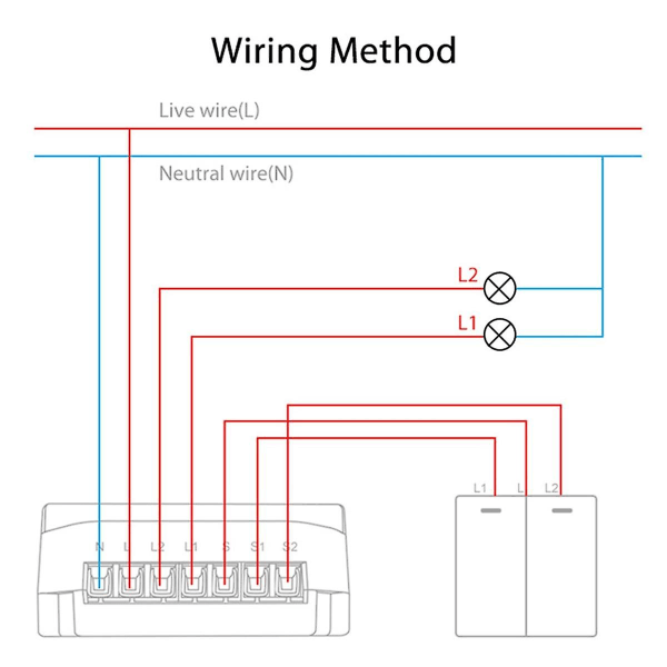 Wifi Smart 1/2 Way Light Led Dimmer Switch Module Smart Life/tuya App Fjärrkontroll Switchgear Mod