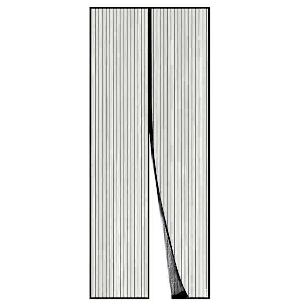Magnetisk myggenet til dør, netgardin, automatisk lukning, holder frisk luft inde (120*220cm, sort)