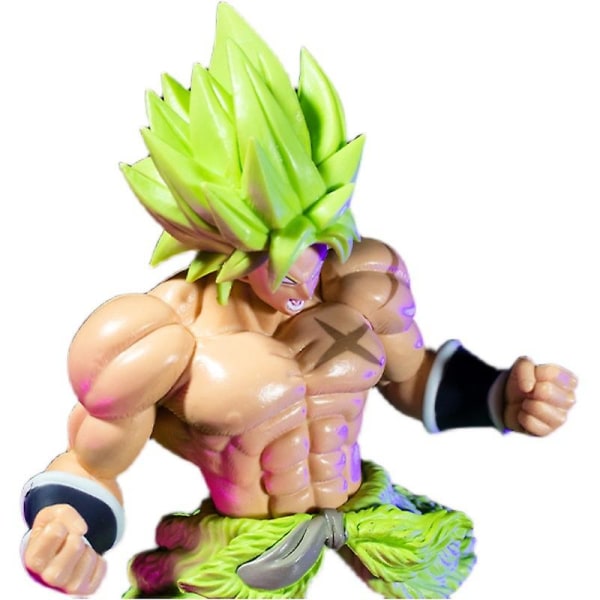 Anime Dragon Ball Vred Broly Figur Grønt Hår To Stilarter Kamp Roaring Broli Pvc Dukke Statue Samling Legetøj Gave Db 23cm in box