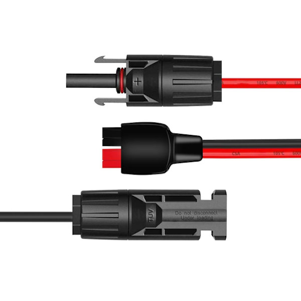 Aurinkopaneelin sovitinkaapelit - Uros- ja naarasliittimet (12 AWG, 1 m/3,2 jalkaa)