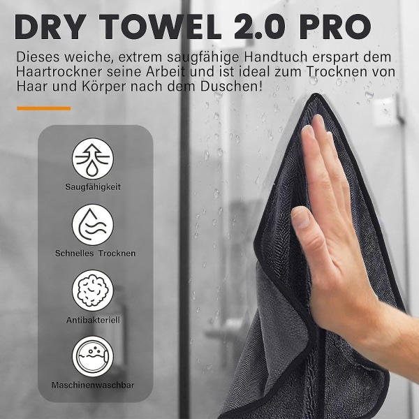 Db brusekabine klud til fjernelse af vand i brusebad og bad, skinnende badekar Xxl tørreklud, hurtigtørrende tørreklud 3Pcs 40 x 40 cm