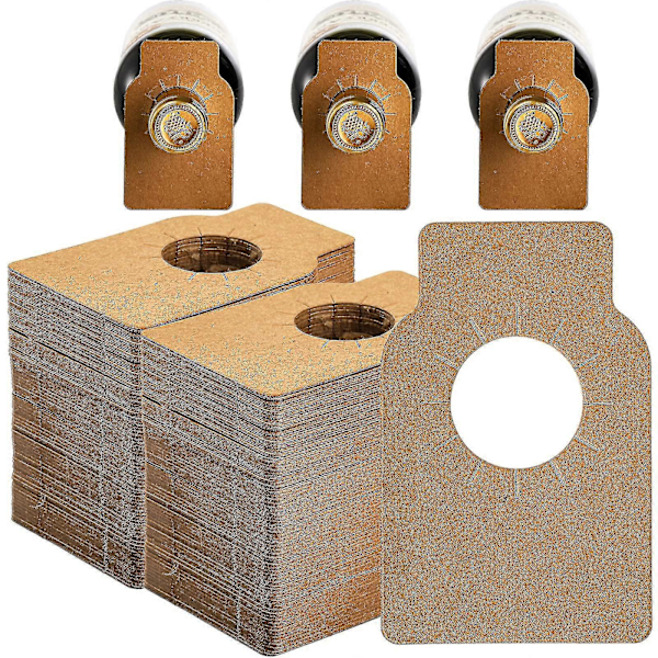 200 stk. Vinflaskeetiketter, Kraftpapir Vinkjelleretiketter, Gjenbrukbare Tilpassede Enkle Flaskehals Gaveetiketter For Champagne Hy [DB]