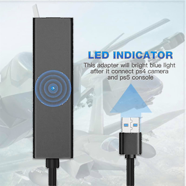 Kameraadapter til Psvr/ps5, Ps Vr-konverterkabel Kompatibelt med 5 Konsol, Usb 3.0 Vr-spiltilbehør [DB]