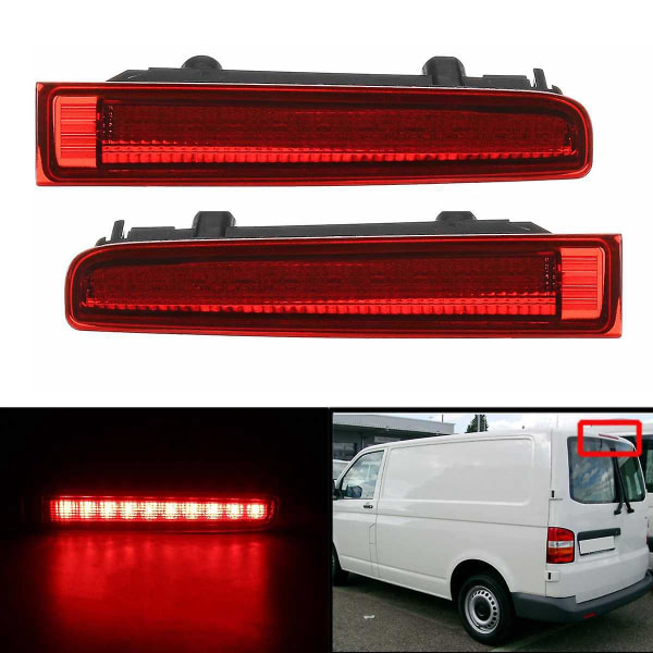 2pcs Car Third High Brake Light Barn Door Rear Brake Light High Mount Stop Lamp For- T5 T6 For 2003-2016 Red [DB]