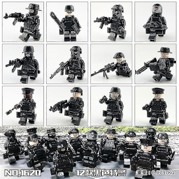 Sæt med 18 minifigurer  Serie Skurk Minifigurer Byggeklodser Legetøj Db