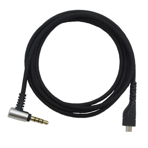 Ljudkabel Stabil Överföring Anti-störning Anti-trasslig 3.5mm USB 8-polig Hörlurskabel Driver-fri för SteelSeries Arctis 3/5/7/Pro [DB] Black