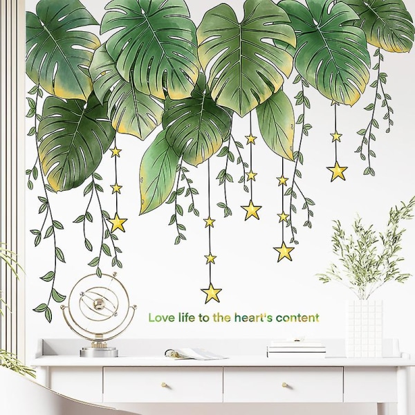 Removable Plant Wall Decals Tropical Wall Stickers Green Plant Wall Decal