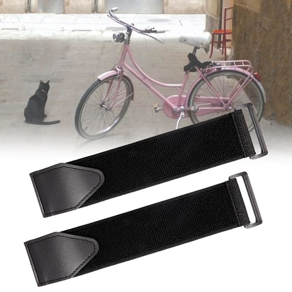 1 Par Pedalstropper til Træningscykel, Elliptisk Træner, Pedalstropper, Multifunktionelle Fodpedalstropper til Romaskine [DB] Black 50mmx610mm