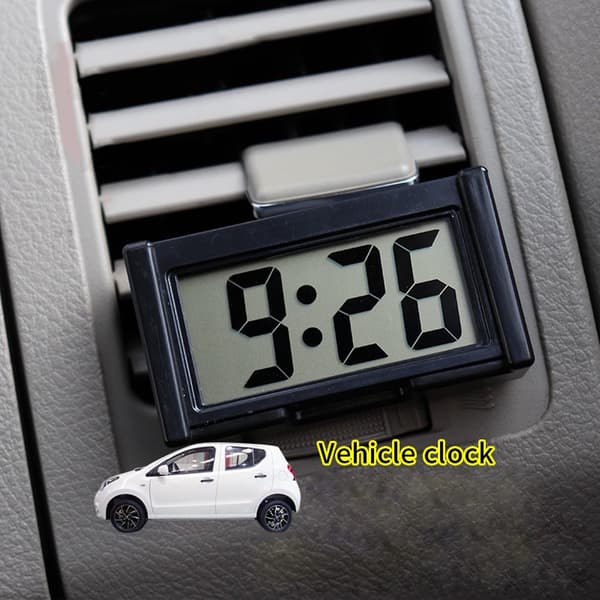 Automatisk Elektronisk Klocka Instrumentbräda Digital Display Klocka Självhäftande Mini Klocka [DB] Blue