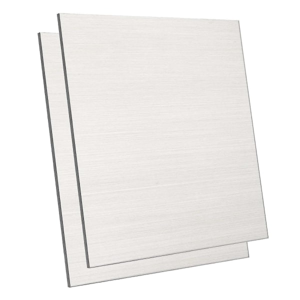 2 pakke 3003 H14 aluminiumsplate, 6" X 6", 1/8 tommer (3 mm) tykkelse, flat vanlig plate aluminiumsplate