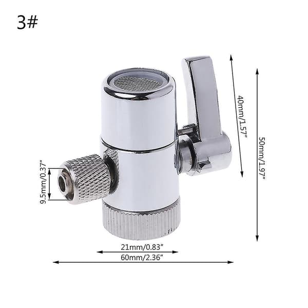 Vannfilterkran Diverterventil RO-system 1/4\" 2.5/8\" 3/8\" Slangekobling - mxbc [DB] 2.5