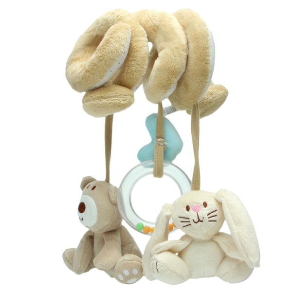 Spiral plysch hängande leksak för spjälsäng Bil för sätesvagn Interaktiv björn för docka Härligt hänge baby 3/6/9 månader+ Tänder
