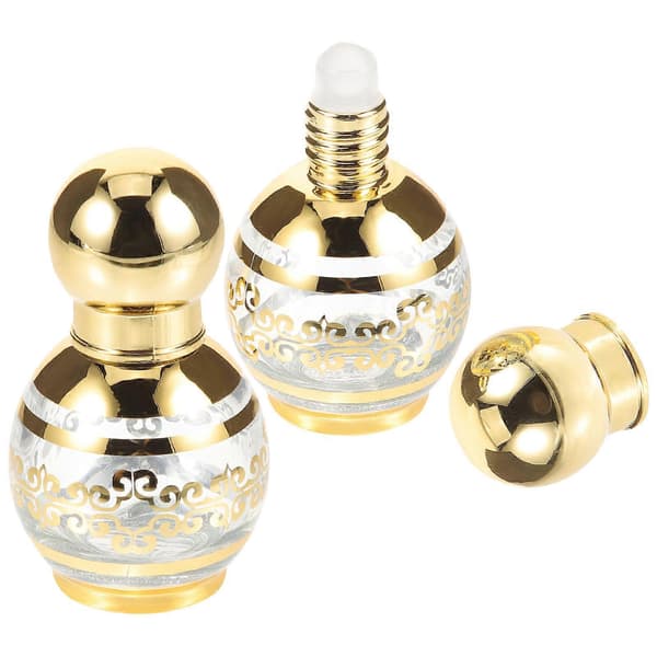 Rulleparfymeflasker for eteriske oljer, glass, påfyllbare, 2 stk, 15 ml[DB]