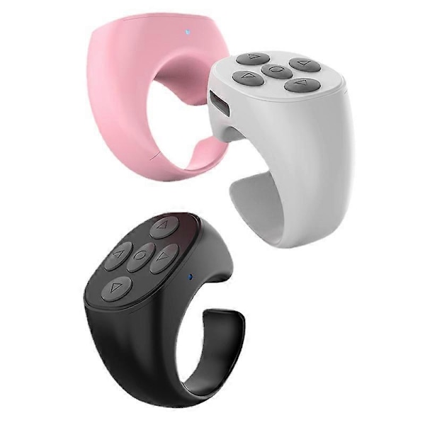 Tiktok Trådløs Bluetooth Fingertip Selfie Controller Tiktok Kort Video Side Vendning Browsing Enhed Mobiltelefon Fjernbetjening Ring [DB] data cable charging