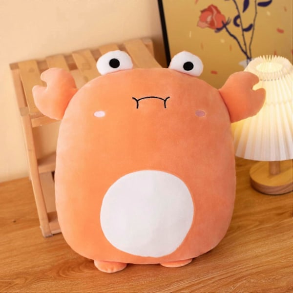 Krabba Gosedjur Plyschkudde, 40 cm Krabba Gosedjur Leksak Kawaii Krabba Plysch Prydnadskudde Presenter för Rumsdekor Barn Födelsedag Alla Hjärtans Dag [DB]