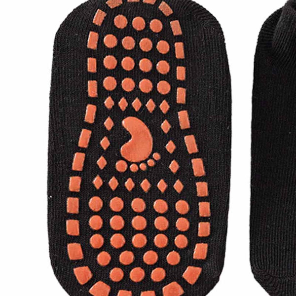 Yogas strumpor för vuxna med halkfritt silikonbotten - Stabila strumpor för damer & herrar för barfota träning [DB] Black
