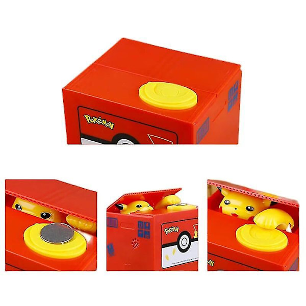 Pikachu Møntsparegris Med Musik Stjæler Pengeboks Actionfigur Legetøj Elektronisk Pengebesparende Børnegave Db pokemon