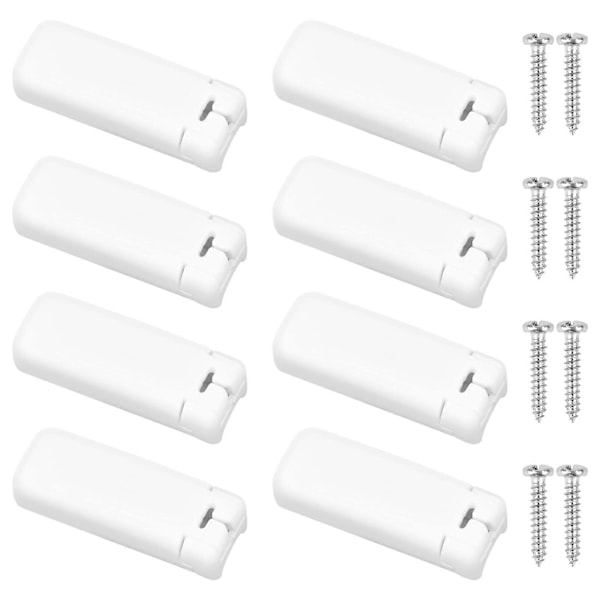 Pakke med 8 plisserte reservedeler, klemmekonsoller, klemmesko for spente plisserte persienner, for klebende bakside {Db}