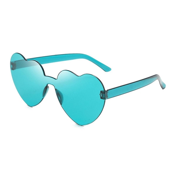 12 st hjärtformade solglasögon för kvinnor båglösa kvinnliga tonade festsolglasögon Födelsedag Bröllop Bache [DB]