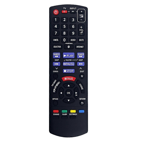 N2QAYB000968 Vaihto-ohjain Bluray-levysoittimen kotiteatterijärjestelmälle SC-BTT465 SC-BTT405 SC-BTT105 [DB] Black