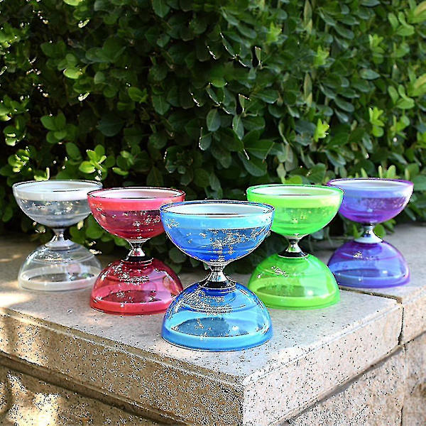 Diabolo Set Triple Ball Bearing Clutch Matchande Färgade Fiberglas Handtag, Diablo String & Väska Changzhao Db Plum Large
