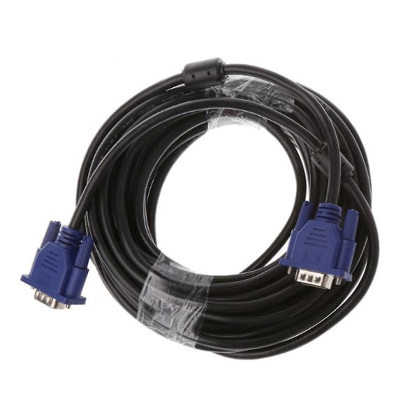 1,5/3/5/10m VGA 15-pin hann til hann forlengelseskabel for PC bærbar projektor HDTV [DB]
